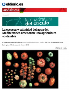 La escasez y salinidad del agua del Mediterráneo amenazan una agricultura sostenible-1